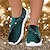 cheap Graphic Print Shoes-Women&#039;s Sneakers Slip-Ons Print Shoes Glitter Crystal Sequined Jeweled Plus Size Party Outdoor Daily 3D Rhinestone Sparkling Glitter Flat Heel Fashion Sporty Casual Tissage Volant Dark Grey Dark Red