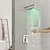 economico Rubinetti doccia-Rubinetto doccia Impostato - Docetta inclusa Con LED Monte fisso Moderno Galvanizzato Interno Valvola in ceramica Bath Shower Mixer Taps
