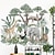 billiga Väggklistermärken-väggdekor skog djur elefanter pandor tapeter till vardagsrummet sovrum dekoration