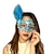 economico Forniture per feste-palla per il trucco maschera da principessa in pizzo con piume maschera per gli occhi a metà viso per bambini oggetti di scena blu per feste di Halloween da donna