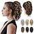 cheap Ponytails-Ponytail Extension 12 Short Claw Ponytail Extension Wavy Curly Jaw Clip in Pony tails Hair Extension Natural Synthetic Hairpiece for Women