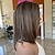 cheap Human Hair Lace Front Wigs-Remy Human Hair 13x4 Lace Front Wig Bob Brazilian Hair Straight Multi-color Wig 130% 150% Density Ombre Hair Highlighted / Balayage Hair Pre-Plucked For Women Short Human Hair Lace Wig