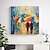 cheap People Paintings-Rainy day Contemporary Handpainted Rainy Landscape oil painting Beautiful rainy painting Modern art  Abstract Thick Knife art For Home Wall Decor No Frame