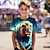 preiswerte 3D-T-Shirts für Jungen-Jungen 3D Löwe T-Shirt Hemd Kurzarm 3D-Druck Sommer Aktiv Sport Modisch Polyester kinderkleidung 3-12 Jahre Rundhalsausschnitt Outdoor Casual Täglich Regular Fit