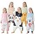 tanie Piżamy kigurumi-Dla dzieci Piżama Kigurumi Odzież nocna Piżama Onesie Zwierzę Anime Piżama Onesie Śłodkie Flanela Cosplay Dla Chłopcy i dziewczęta Animal Piżamy Rysunek