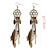 cheap Wearable Accessories-CARNIVAL Dream Catcher Tassel Earrings Bohemian Feather Leaves Retro Earrings