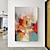 abordables Peintures Abstraites-Peinture à l'huile sur toile faite à la main, décoration murale abstraite moderne pour la maison, peinture roulée sans cadre, non étirée