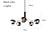 voordelige Spoetnik-ontwerp-led hanglamp moderne stijl 3/5/8-lichts plafondlampen - moderne matzwarte semi-inbouw plafondlamp met glazen kap