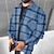 cheap Flannel Shirts-Men&#039;s Flannel Shirt Shirt Jacket Shacket Brown Dark Gray Long Sleeve Tartan Turndown Spring &amp;  Fall Street Daily Clothing Apparel Button-Down