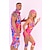 ieftine Costume &amp; Tematică din Filme-Lăptăreasă păpuşă Costum Cosplay Ținute Bărbați Pentru femei Film Cosplay ținută de antrenament roz (bărbați) Tinuta de antrenament roz (femeie) Halloween Carnaval Mascaradă