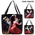 cheap Graphic Print Bags-Women&#039;s Tote Shoulder Bag Canvas Tote Bag Polyester Valentine&#039;s Day Shopping Daily Print Large Capacity Foldable Lightweight Cat Wine Pink Light Red
