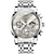 tanie Zegarki kwarcowe-OLEVS Męskie Kwarcowy Luksusowy Sport Biznes Zegarek na rękę Świecący Chronograf WODOSZCZELNOŚĆ Czas na świecie Stal Zobacz