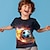 billiga pojkes 3d t-shirts-Pojkar 3D Fotboll T-shirt Skjorta Kortärmad 3D-tryck Sommar Aktiv Sport Mode Polyester Barn 3-12 år Rund hals Utomhus Ledigt Dagligen Normal