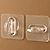 economico Gadget bagno-1 gancio adesivo in plastica trasparente per aste per tende montate a parete e distributori di lozioni: facile da installare e comodo portaoggetti