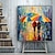 cheap People Paintings-Rainy day Contemporary Handpainted Rainy Landscape oil painting Beautiful rainy painting Modern art  Abstract Thick Knife art For Home Wall Decor No Frame