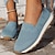 ieftine Adidași de Damă-Pentru femei Adidași Slip-On-uri Pantofi de confort Zilnic Toc Drept Vârf rotund Modă Casual Confortabili Plimbare Tăiați volantul Loafer Negru Albastru Închis Bej