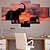 billiga Djurtryck-5 paneler djur tryck nådiga elefanter modern väggkonst väggbonad present heminredning rullad duk oinramad osträckt målarkärna