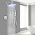 tanie Baterie prysznicowe-Bateria prysznicowa Zestaw - Zawiera prysznic ręczny LED Naprawiono mocowanie Nowoczesny Galwanizowany Montażu wewnątrz Zawór ceramiczny Bath Shower Mixer Taps