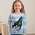 preiswerte 3D-T-Shirts für Mädchen-Mädchen 3D Pferd T-Shirt Hemd Langarm 3D-Druck Frühling Herbst Aktiv Modisch Kuschelig Polyester kinderkleidung 3-12 Jahre Rundhalsausschnitt Outdoor Casual Täglich Regular Fit