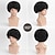 abordables Perruques de déguisement-Perruque Synthétique Bouclé Avec Frange Fabriqué à la machine Perruque Court Noir naturel #1B Cheveux Synthétiques Homme Cosplay Doux Soirée Noir