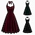 Χαμηλού Κόστους Ιστορικές &amp; Vintage Στολές-Ρετρό / Βίντατζ Δεκαετία του 1950 Swing φόρεμα Φόρεμα Flare Μεσημέρι Γυναικεία Λαιμός Μασκάρεμα Καθημερινά Πάρτι / Κοκτέιλ Φόρεμα
