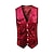 voordelige Historische &amp; vintage kostuums-Retro vintage Rococo Jaren &#039;80 Hesje Vest Schijf Voor heren Bloemig Feest Schoolfeest Ves