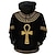 cheap Men&#039;s 3D Hoodies-Graphic Tribal Men&#039;s Daily 3D Print Hoodie Sports Outdoor Holiday Vacation Hoodies Black Gold Gold Long Sleeve Hooded Print Front Pocket Spring &amp;  Fall Designer Hoodie Sweatshirt
