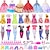 baratos Acessórios de Boneca-39 conjuntos de acessórios de roupas para bonecas de 11,5 polegadas e 30 cm, brinquedos, jardins de infância transfronteiriços e bonecas rosa doce
