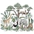 economico Adesivi murali-adesivo da parete animali della foresta elefanti panda carta da parati per la decorazione della camera da letto del soggiorno