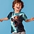 olcso fiú 3D-s pólók-Fiú 3D Farkas Póló Ing Rövid ujjú 3D nyomtatás Nyár Aktív Sportok Divat Poliészter Gyerekek 3-12 év Terített nyak Szabadtéri Hétköznapi Napi Normál
