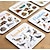 ieftine Ustensile Bucătărie &amp; Gadget-uri-set de 6 coastere de joc de păsări, coaster de birou set de coaster pătrat de pasăre de masă creativă coaster de ceai anti-alunecare