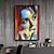 cheap People Paintings-Hand Painted Wall Art Colorful Woman Face oil painting Wall Art Painting Abstract Female Face painting  Home Decor Girl Portrait picture Home Decoration ready to hang or canvas