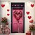ieftine Capacele ușilor-Ziua Îndrăgostiților huse roz pentru uși decor mural tapițerie ușă perdea de ușă decorare fundal banner ușă detașabil pentru ușa din față de interior, în aer liber, decorare a camerei, furnituri de
