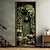 ieftine Capacele ușilor-acoperă florale vintage verzi pentru uși decor mural tapiserie pentru uși perdeaua de ușă decorare fundal banner de ușă detașabil pentru ușa din față de interior, în aer liber, decorare a camerei de