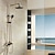 billiga Duschkranar-Duschsystem Uppsättning - Handdusch inkluderad Dusch med flera sprayer Nutida Elektropläterad Monteras utomhus Keramisk Ventil Bath Shower Mixer Taps