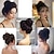 cheap Chignons-Claw Clip Messy Hair Bun Hair Scrunchies Extension Curly Wavy Messy Synthetic Clip in Claw Chignon for women Updo Hairpiece