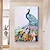 levne Zvířecí malby-mintura ručně vyráběné abstraktní zvíře páv olejomalby na plátně nástěnná umělecká dekorace moderní obraz pro domácí dekoraci válcovaný bezrámový nenatažený obraz
