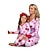 お買い得  パジャマ-ママと私 クリスマス パジャマ グラフィック 家 プリント ピンク 長袖 ママと私の衣装 活発的 マッチング衣装
