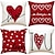 cheap Holiday Cushion Cover-4PCS Valentine&#039;s Day Double Double Side Pillow Cover Soft Decorative Square Cushion Case Pillowcase for Bedroom Livingroom Sofa Couch Chair
