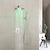 abordables Robinetteries de douche-Robinet de douche Ensemble - Douchette inclue LED Fixation fixe contemporain Plaqué Montage Intérieur Soupape céramique Bath Shower Mixer Taps