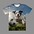 رخيصةأون قمصان الصبي 3D-للصبيان 3D كلب كرة القدم كنزة مطبوعة قميص كم قصير طباعة ثلاثية الأبعاد الصيف نشيط الرياضات موضة بوليستر أطفال 3-12 سنة رقبة العمل الأماكن المفتوحة فضفاض مناسب للبس اليومي عادي
