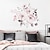 cheap Wall Stickers-Wall Sticker Watercolor Pink Flower Blossom and Leaf Home Background Decoration Removable New Wall Sticker