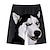 billige nyhed sjove hættetrøjer &amp; t-shirts-Dyr Hund Shorts Tegneserie Manga Anime Grafisk Shorts Til Herre Voksne 3D-udskrivning Gade Afslappet / Hverdag