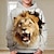 cheap Boy&#039;s 3D Hoodies&amp;Sweatshirts-Boys 3D Lion Hoodie Pullover Long Sleeve 3D Print Spring Fall Fashion Streetwear Cool Polyester Kids 3-12 Years Hooded Outdoor Casual Daily Regular Fit