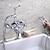 cheap Bathtub Faucets-Bathtub Faucet - Modern Contemporary Electroplated Roman Tub Ceramic Valve Bath Shower Mixer Taps