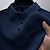 billige klassisk polo-Herre Vaffel poloskjorte Button Up Poloer Avslappet Sport Knaphul Kortermet Mote Grunnleggende عادي Strikket Sommer Normal Svart Hvit Navyblå Kakifarget Mørkeblå Grå Vaffel poloskjorte