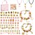 cheap Wearable Accessories-Hot Selling Diy Handmade Jewelry Children&#039;s Bracelets Women&#039;s Exquisite Gift Boxes Gift Giving Bracelets Cartoon Pink Sets