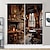 levne Záclony a závěsy-2 panely vintage barové závěsy zatemňovací závěsy do obývacího pokoje ložnice kuchyně ošetření oken tepelně izolovaná místnost zatemnění