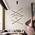 abordables Lustres style Spoutnik-Lampe suspendue LED à intensité variable 3/5/7 têtes, luminaire moderne pour îlot de cuisine, éclairage suspendu réglable pour îlot de cuisine, lustre LED noir pour salle à manger, chambre à coucher