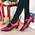 cheap Ballroom Shoes &amp; Modern Dance Shoes-Women&#039;s Heels Pumps Slip-Ons Mary Jane Vintage Shoes Comfort Shoes Party Outdoor Daily Kitten Heel Round Toe Elegant Vintage Fashion Leather Cowhide Buckle Ankle Strap Silver Dark Red Black